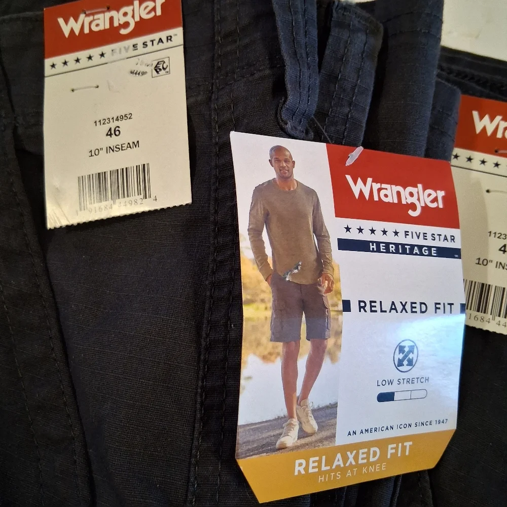 Wrangler Heritage Shorts 46x10 2 Pairs NWT